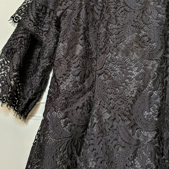 Anthropologie Leifsdottir black mini lace party cocktail dress Gothic wi… - Picture 6 of 7